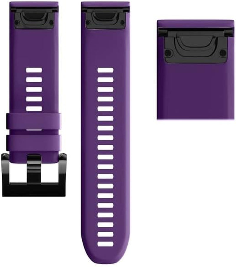 SCHIK Hot 26 22 20Mm Silicone Easy Fit Wrist Band for Garmin Fenix 5X 5 5S plus 3 3HR 6 6S 6X Pro Watch Quick Release Watchband Straps SCHIK Purple 26mm Fenix 6X Pro