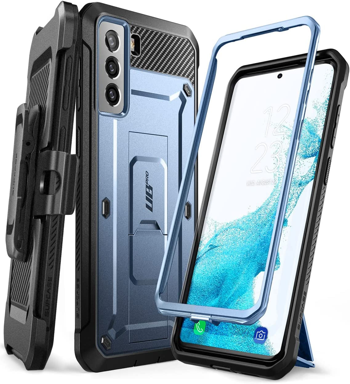 SUPCASE Unicorn Beetle Pro Series Case for Samsung Galaxy S22 plus 5G (2022 Release), Full-Body Dual Layer Rugged Belt-Clip & Kickstand Case without Built-In Screen Protector (Black) SUPCASE Tilt