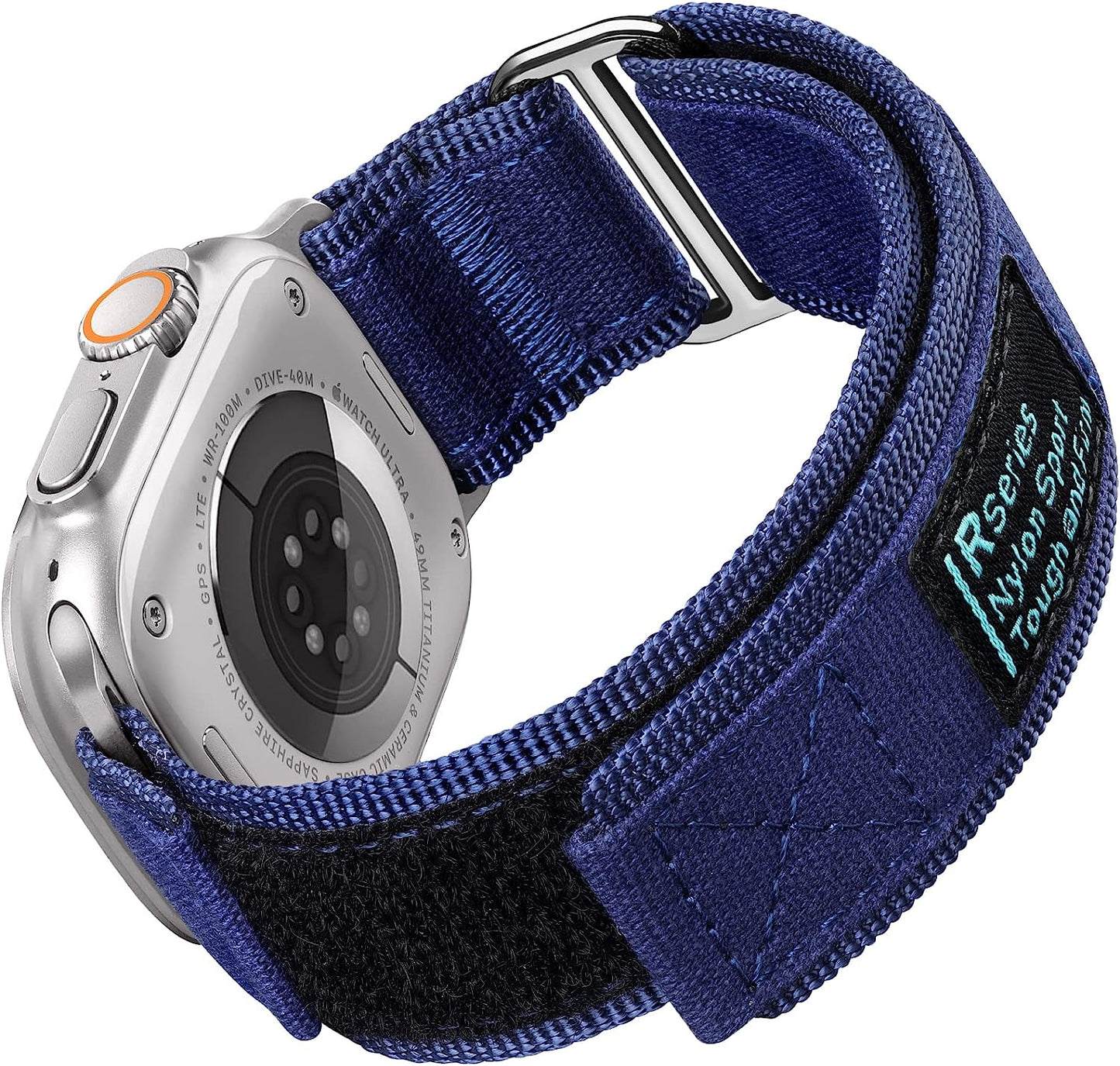 Daqin Rugged Nylon Tactical Band Compatible with Apple Watch Band 49Mm 44Mm 45Mm 42Mm for Men, Adjustable Woven Durable Sport Wristband for Apple Watch Ultra Band Iwatch Series 8 7 6 5 4 3 2 1 SE Xuchangjiansenshangmaoyouxiangongsi Navy Blue 49mm/45mm/44mm/42mm XL