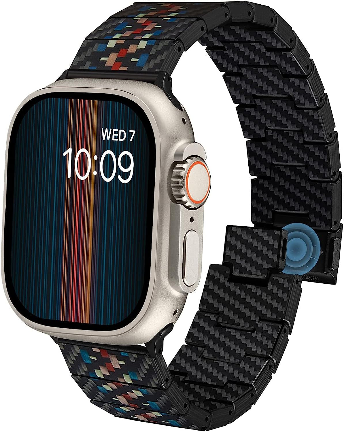 PITAKA Apple Watch Band Compatible with Apple Watch Ultra/8/7/6/Se/5/4/3/2/1, 100% Carbon Fiber Adjustable Apple Watch Ultra Band PITAKA Modern Style - Rhapsody