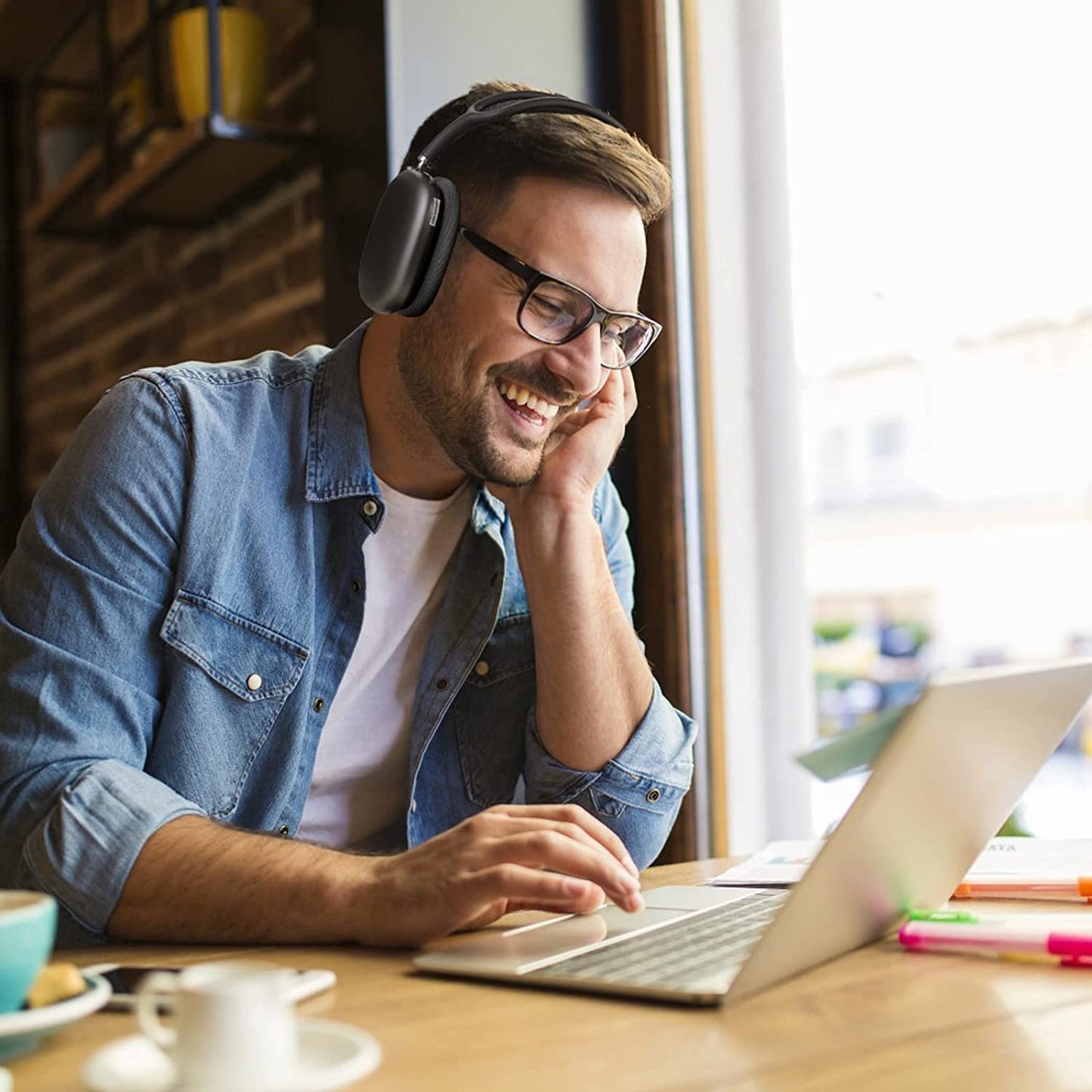 Airpods Max Ear Cushions, Comfortable & Easy to Install Airpods Max Accessories Replacement Earpads Earcups Compatible with Apple Airpods Max Headphones, a Knit-Mesh Canopy and Memory Foam(Space Gray) QKIIP