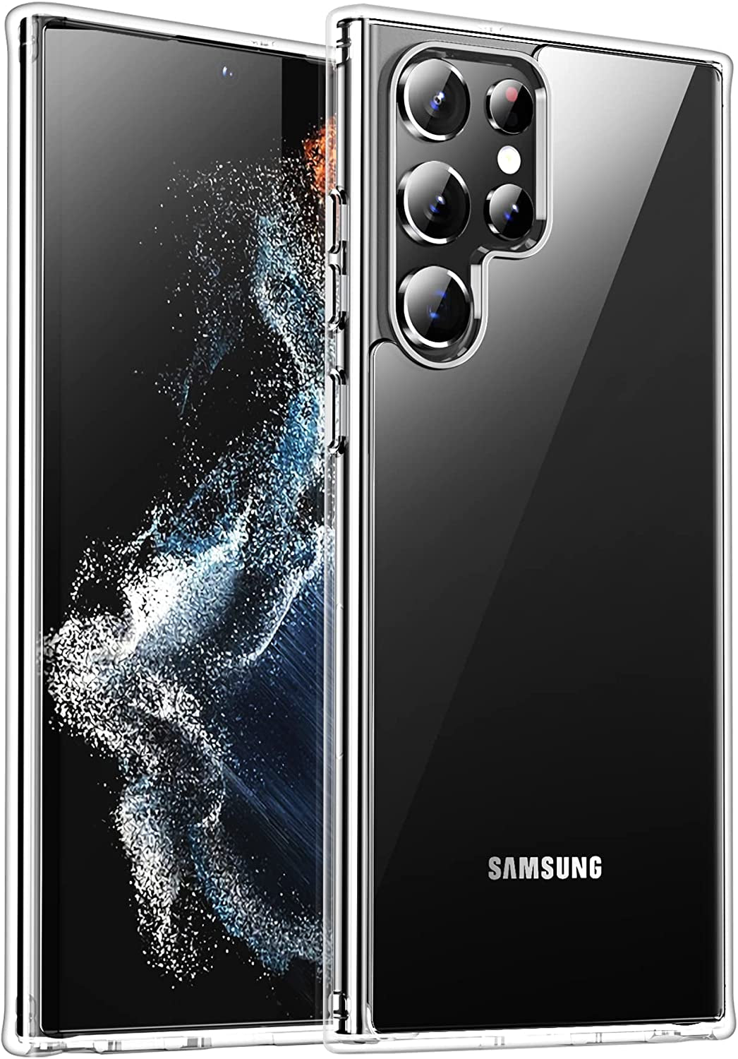 Temdan for Samsung Galaxy S22 Ultra Case Waterproof, Built in Screen Protector 360° Full Body Heavy Duty Shockproof IP68 Waterproof Galaxy S22 Ultra Case for Samsung S22 Ultra 5G 6.8 Inch Purple Temdan Clear