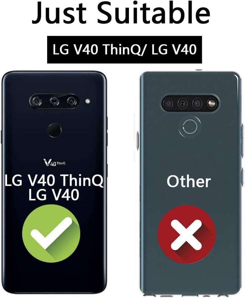 KEEPCA for LG V40 Thinq Slim Case,Thin Flexible TPU Rubber Soft Skin Silicone Carbon Fiber Anti-Scratch Shockproof Protective Cover for LG V40,Brushed Blue KEEPCA