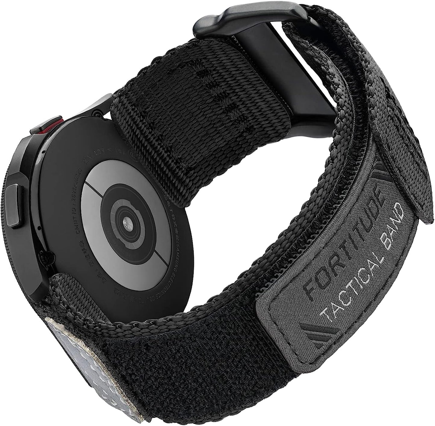 20Mm Quick Release Nylon Rugged Sports Watch Band for Men Compatible with Samsung Galaxy Watch 4/5 Band/Active 2 Watch Bands 40Mm 44Mm/Galaxy Watch 5 Pro Band 45Mm/Watch 41Mm/Watch 4 Classic 42Mm 46Mm Black/Navy Blue/Crimson Red/Pumpkin Orange/Army Green Ritche Black-Smoke Grey 20mm(7"-8.8")