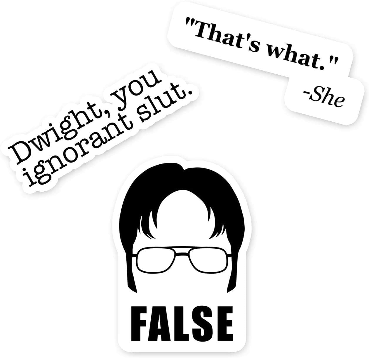 The Office Magnet Pack - Funny Laptop Magnets - Magnets Car Refrigerator Metal Sign Magnetic Vinyl 5" Rasso Graphic Studio