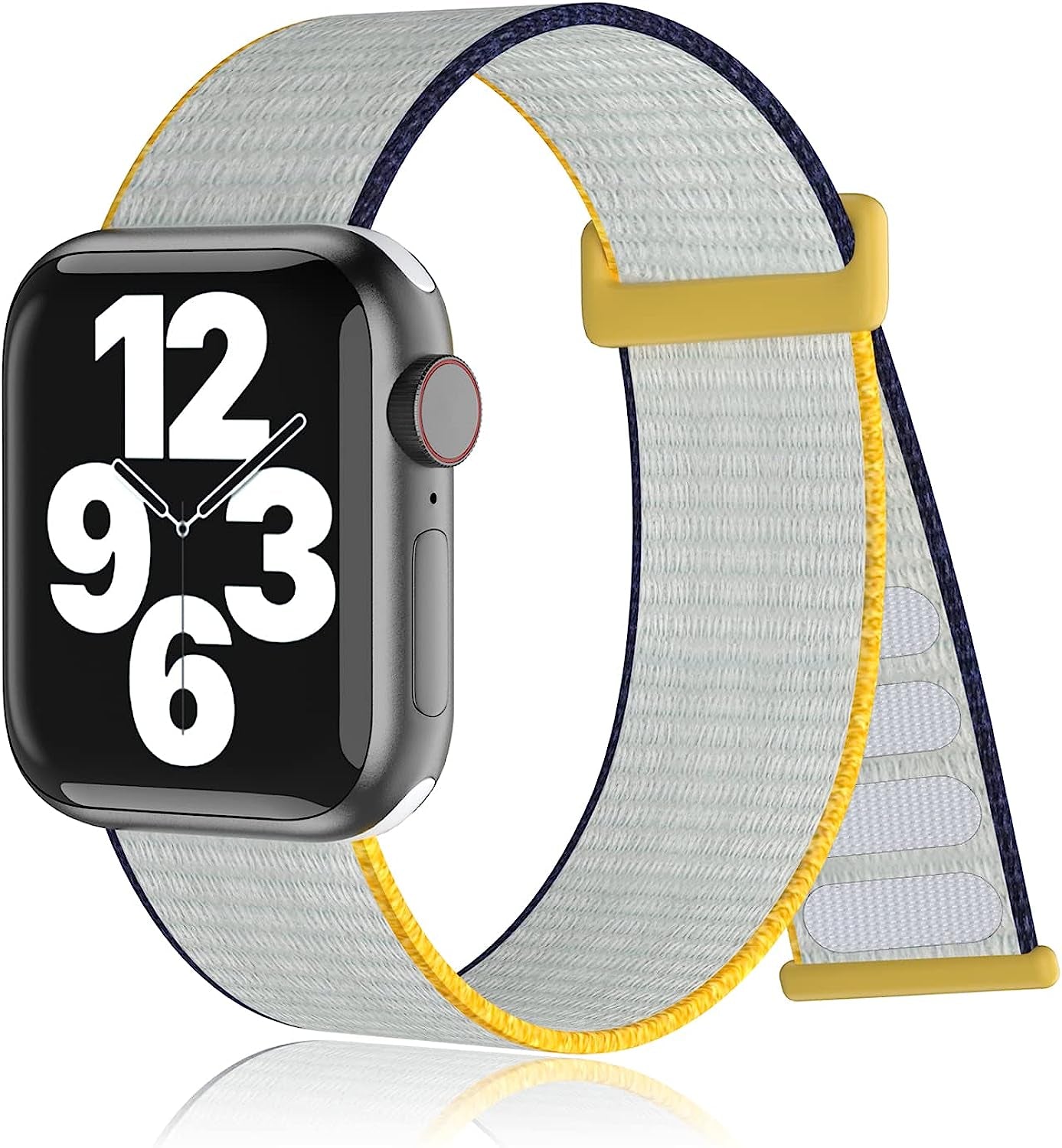 Nylon Sport Loop Bands Compatible with Apple Watch Band for Women Men, Stretchy Elastic Braided Replacement Straps for Iwatch Series 6 7 5 4 3 2 1 SE N-Hocezyg Sea Salt 38mm/40mm/41mm
