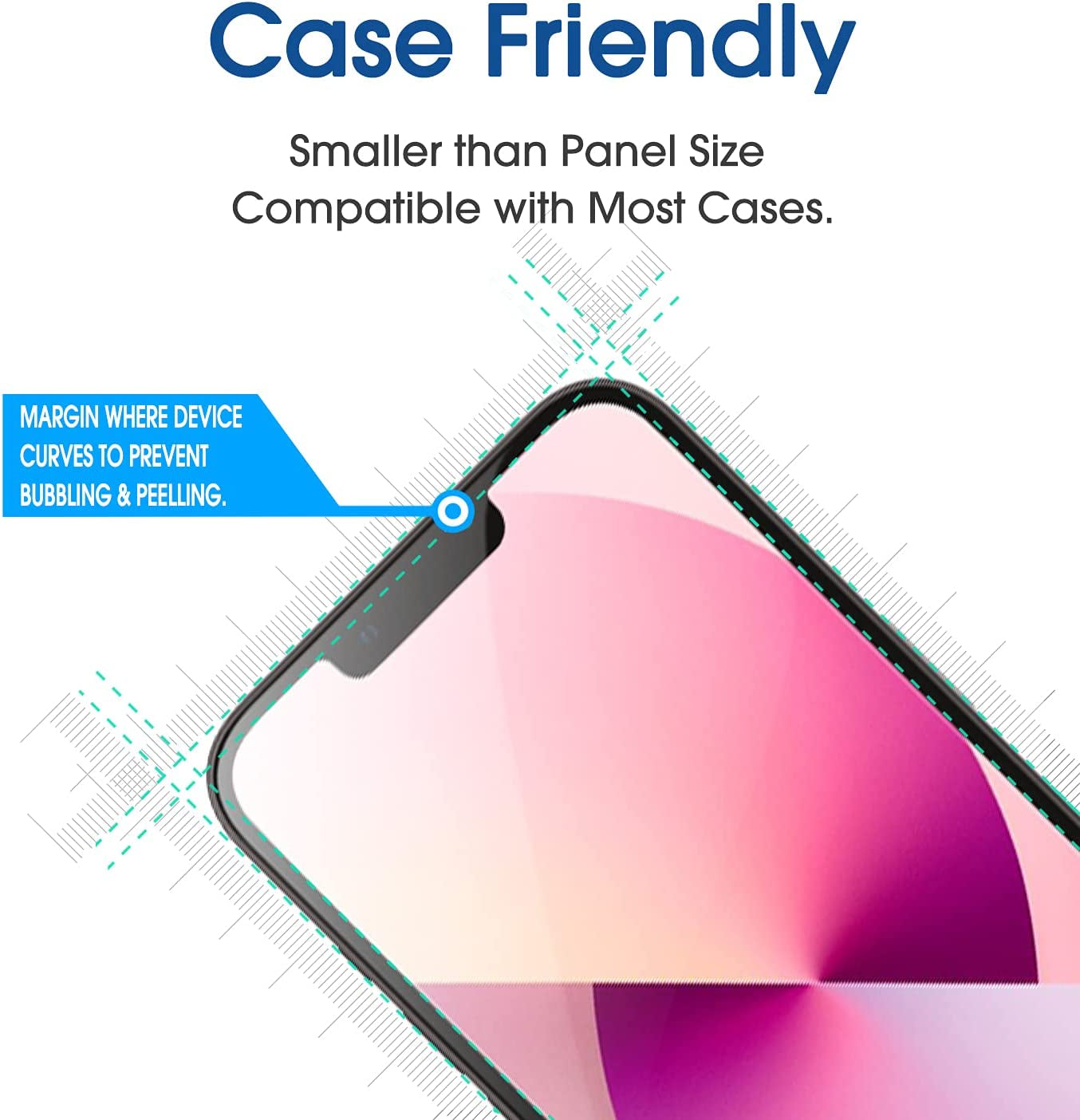 Amfilm Glass Screen Protector Compatible with Iphone 13 Mini 5.4" Display, 2021, with Easy Installation Tray - Case Friendly, Tempered Glass, 3 Pack TechMatte