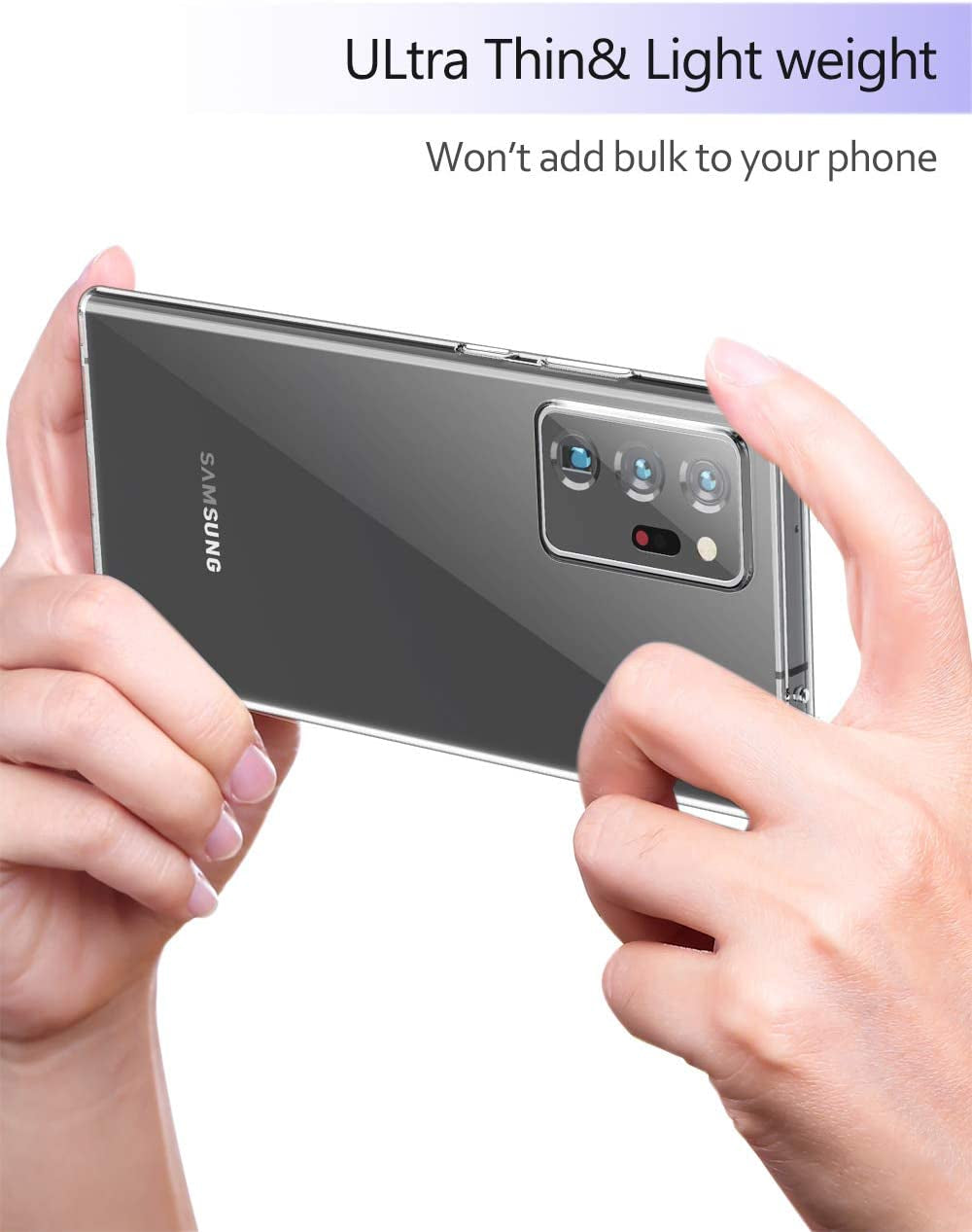 KEEPCA Galaxy Note 20 Ultra 5G Clear Case, Slim Thin TPU Soft Silicone Flexible Skin Gel Shockproof Anti-Scratch Protective Cases Cover for Samsung Note 20 Ultra 5G 6.9 Inch,Crystal Clear KEEPCA