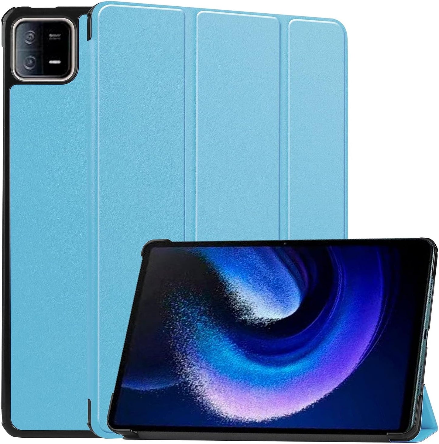 Dwaybox Case for Xiaomi Pad 6/Xiaomi Pad 6 Pro 2023 11.0 Inch, Folio Slim Lightweight Hard Shell Smart Protective Cover with Multi-Angle Stand -Dark Blue DWaybox Sky Blue Xiaomi Pad 6 11.0 Inch