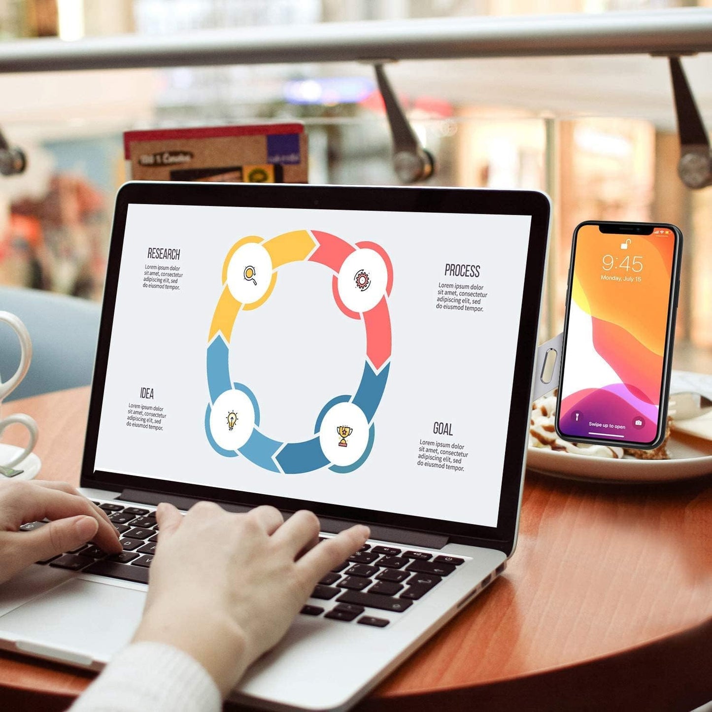 Magnetic Phone Aerospace Material Holder for Laptop,Laptop Side Mount Clip, Computer Monitor Expansion Bracket, Adjustable Laptop Stand for Iphone 13 Pro Max/ 13 Pro/ 13/13 Mini, Silver OTWAZE