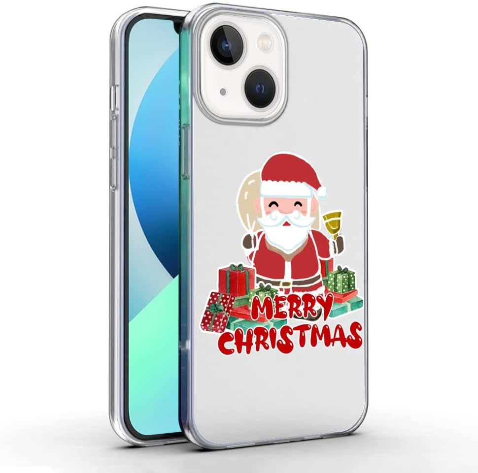 Ademen Clear Case for Iphone 13 Case 6.1 Inches Cute Ghost Case for Girls Women Soft TPU Protective Bumper Case Cover for Iphone 13(Ghost) Ademen Santa