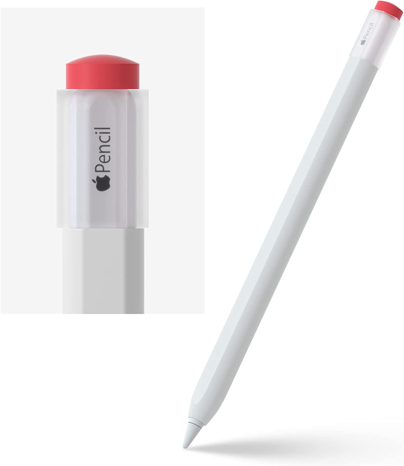 ELETIUO Silicone Case for Apple Pencil 2Nd Generaion Cover,Protective Holder Grip Sleeve with Cap Accessories Compatible for Ipad Pro 11 12.9 Inch,Yellow Litumfen White