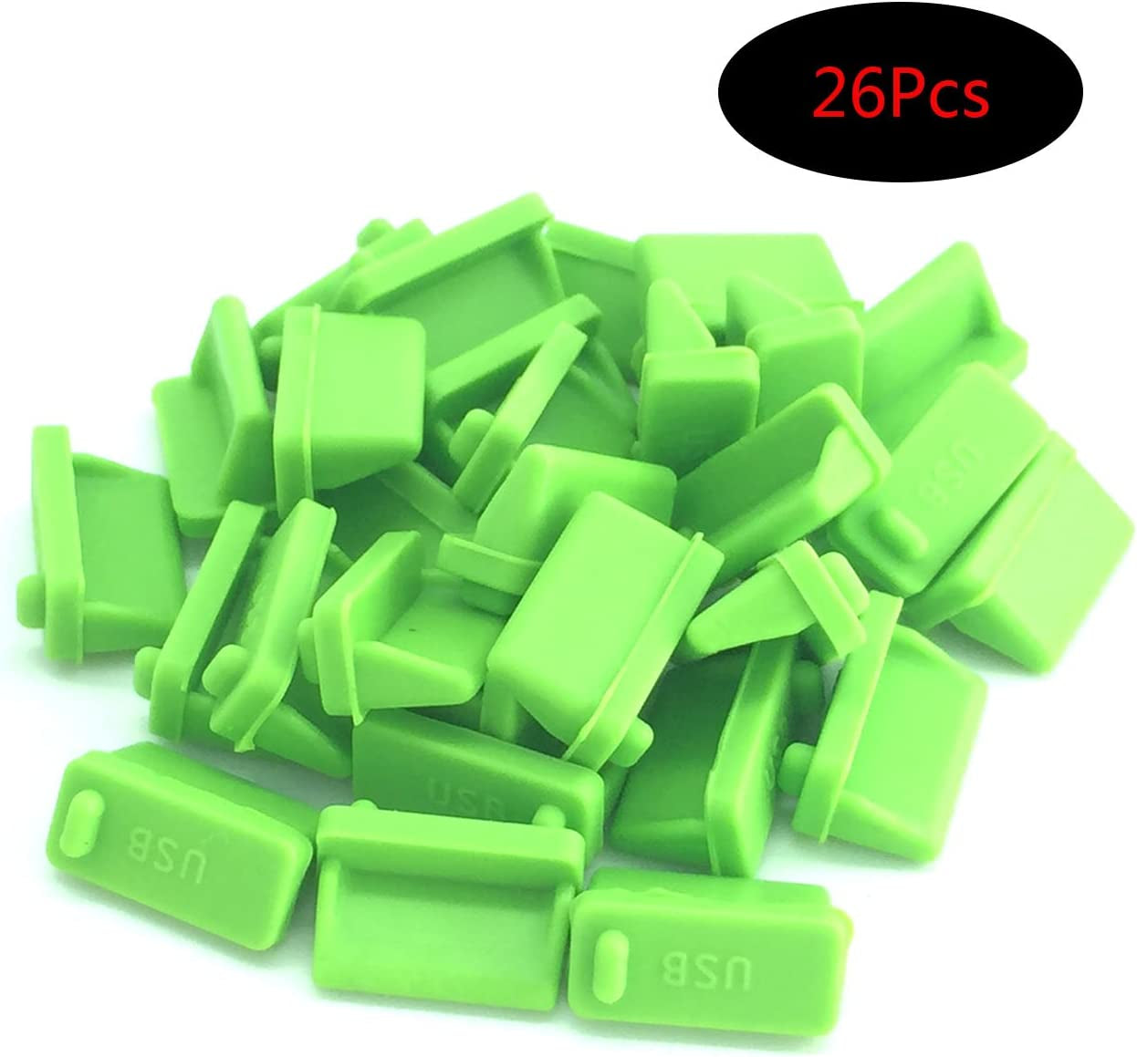 Speedda Rubber USB a Type Female anti Dust Cover Protector Plugs Stopper Cover 26 Pcs Green SpzcdZa
