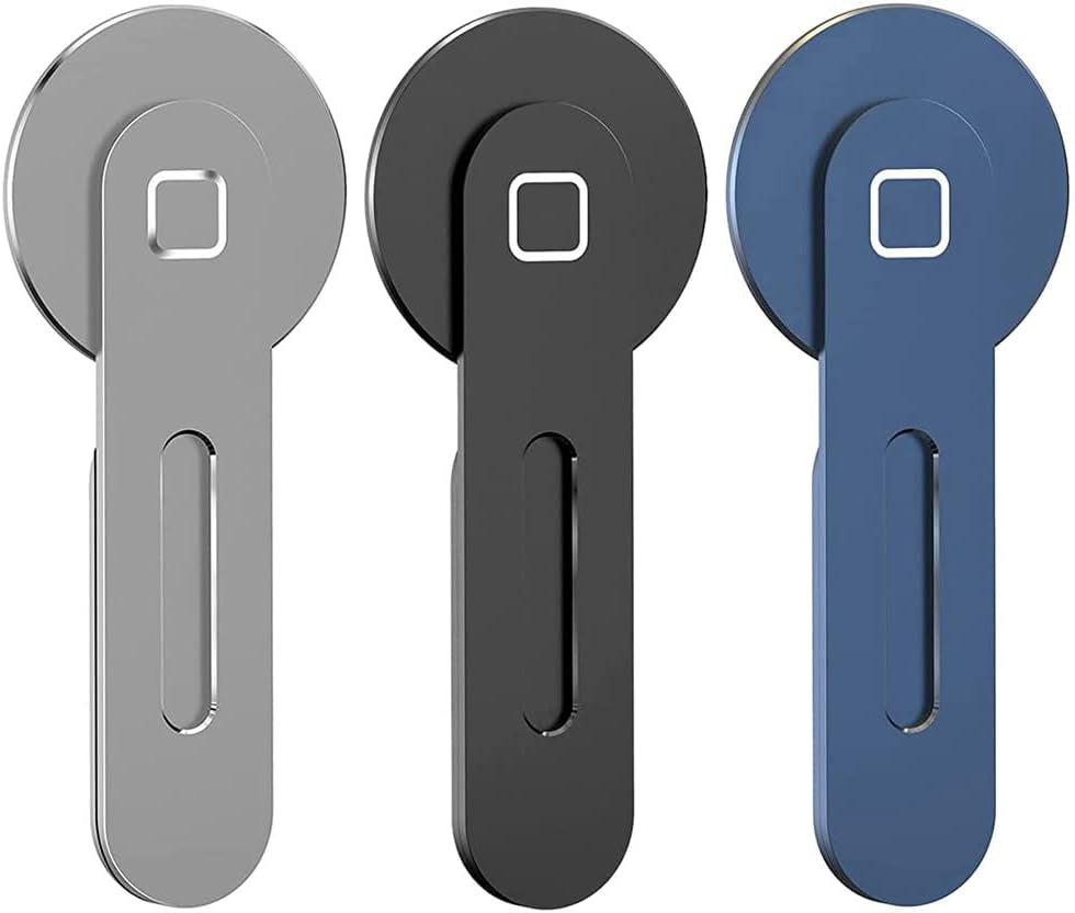 Likense Magnetic Laptop Phone Holder, Aluminum Alloy Laptop Side Mount Foldable Phone Stand for Iphone 13 13 Pro Max Iphone 12 12 Pro Max Likense