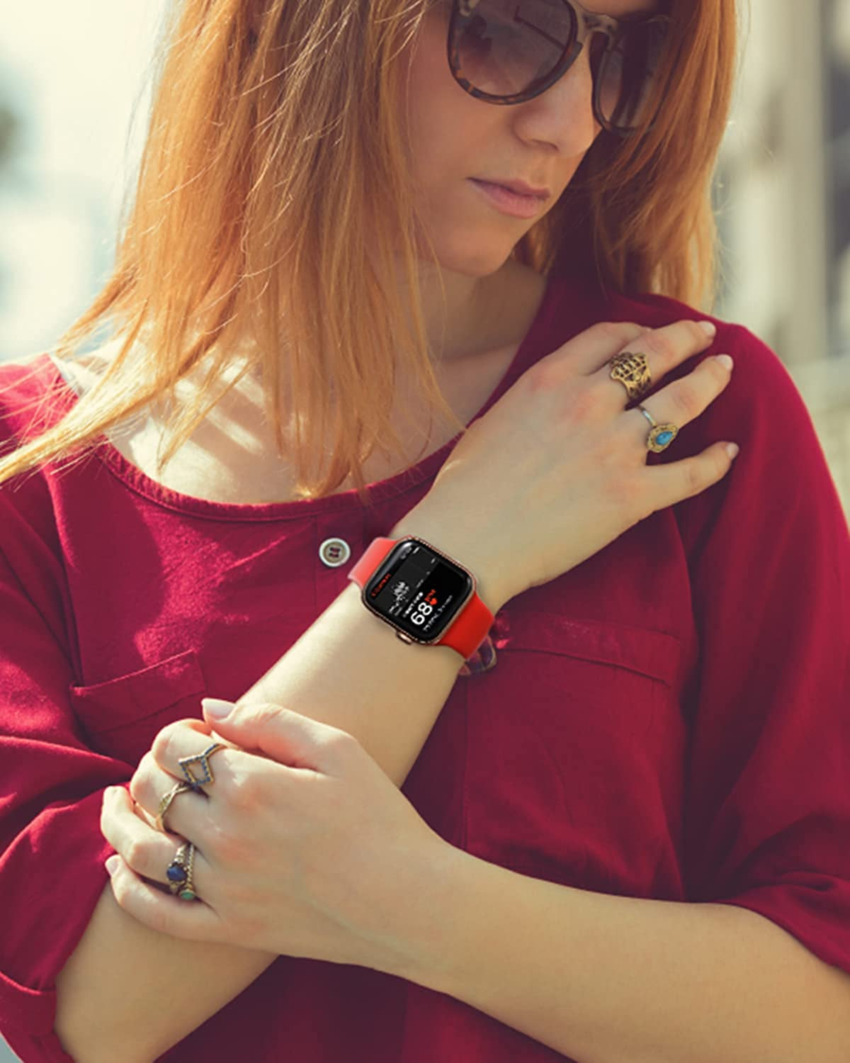 3 Pack Compatible with Apple Watch Band 38Mm 40Mm 41Mm 42Mm 44Mm 45Mm for Women Man,Soft Silicone Sport Replacement Bands for Iwatch Series 7 6 5 4 3 2 1 SE Perperqer