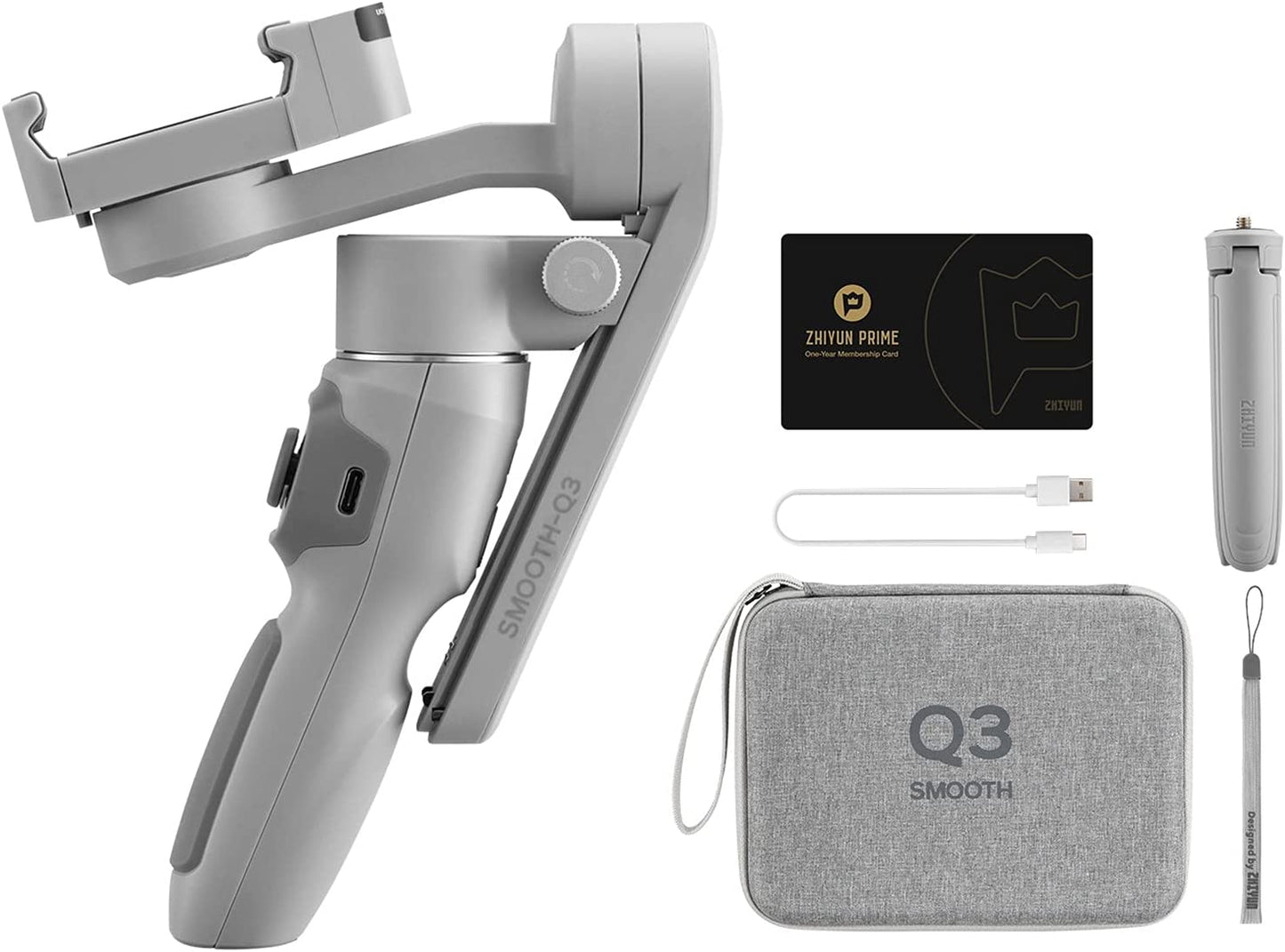 Zhiyun Smooth Q3 Combo, 3 Axis Handheld Smartphone Gimbal Iphone Stabilizer for Iphone 12 11 Pro Xs Max Xr X 8 plus 7 6 SE Android Cell Phone Smartphone Youtube Vlog Live Video Kit Zhiyun