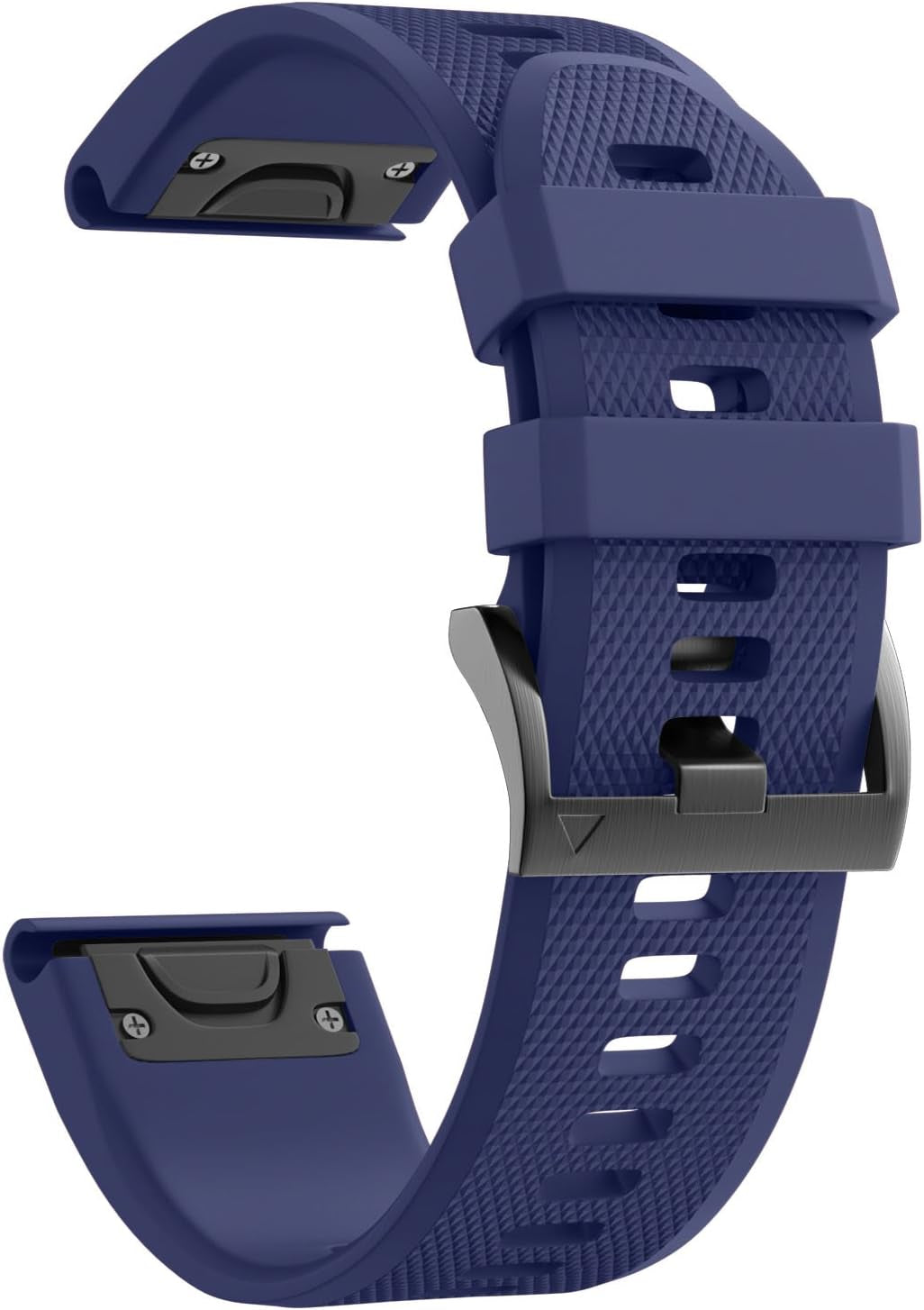 Notocity Compatible Fenix 5X Band 26Mm Width Soft Silicone Watch Strap for Fenix 6X/Fenix 7X/Fenix 5X Plus/Fenix 6X Pro/Fenix 3/Fenix 3 Hr/Tactix/Descent MK1/D2 Delta PX/D2 Charlie-Black MSLH Dark blue