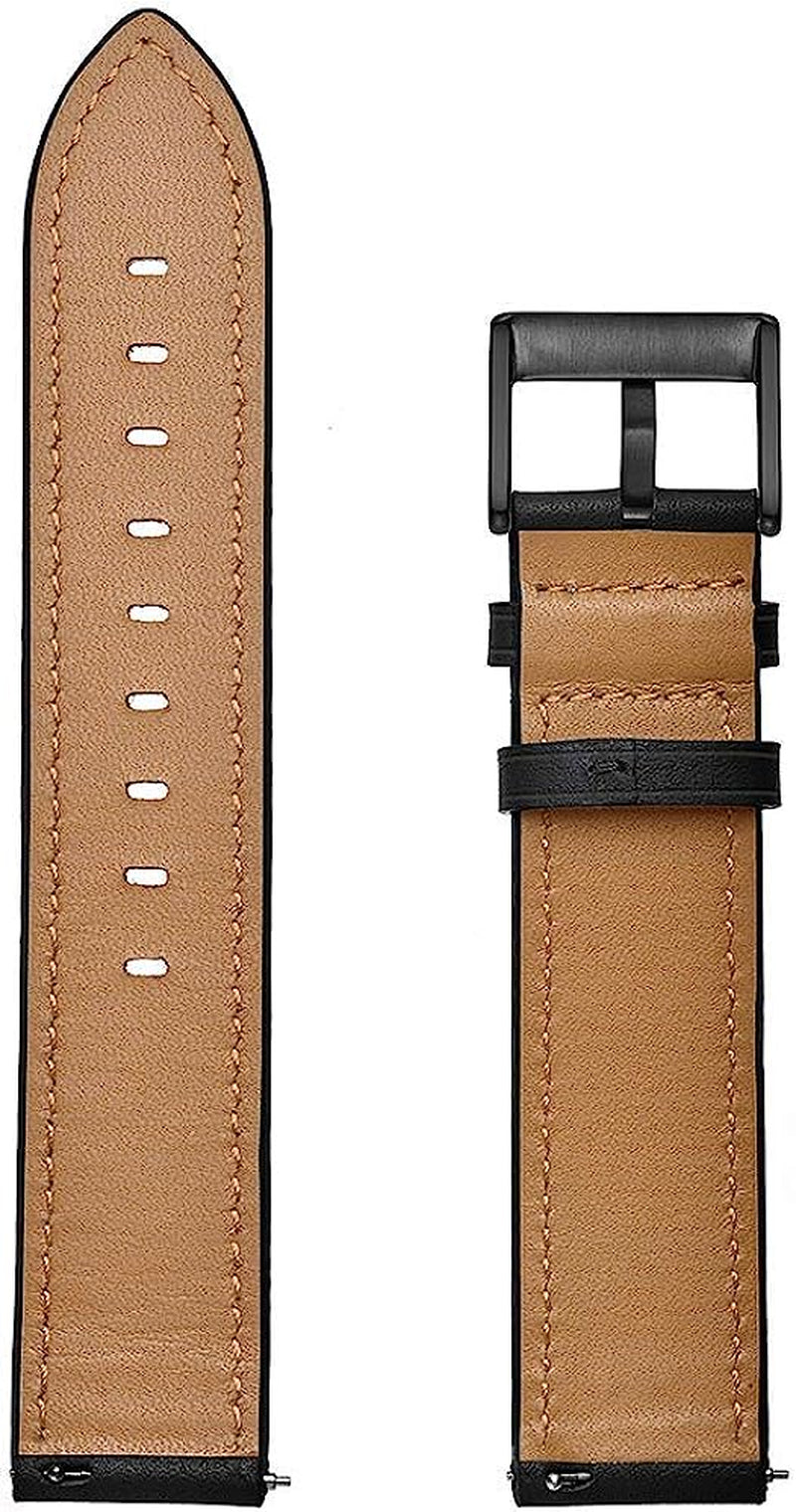 20Mm Leather Bands for Samsung Galaxy Watch 5 Band 44Mm 40Mm / Galaxy Watch 5 Pro 45Mm Band 2022 / Galaxy Watch Active 2 Band 40Mm 44Mm / Galaxy Watch 4 / 4 Classic Bands for Men Women Leather Strap HATALKIN