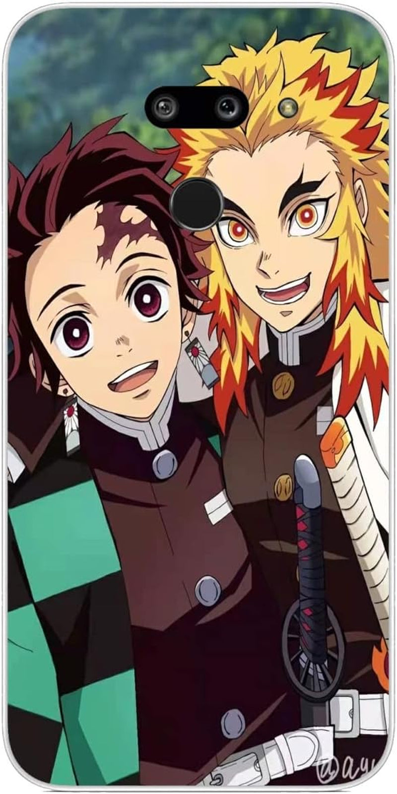 Compatible with LG G8 | LG G8 Thinq Case Sla'Yer Rengok'U Gift De'Mon 220 Man Boys Girls Cartoon Cool Design Soft TPU Phone Case Tongstar Demon Rengok'U Gift Slayer 728