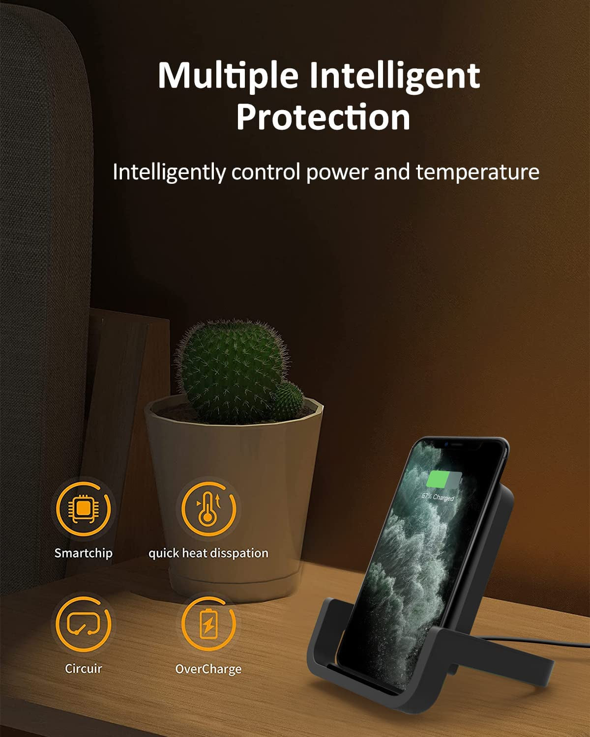 Wireless Charger, BUBEYYIE Fast 10W Charging Stand Compatible with Iphone 14 13 12 11 Pro XR XS X 8 plus Samsung Galaxy S22 S22 S20 S10 Note 20 10 Google LG and Other Cell Phones (Black) BUBEYYIE