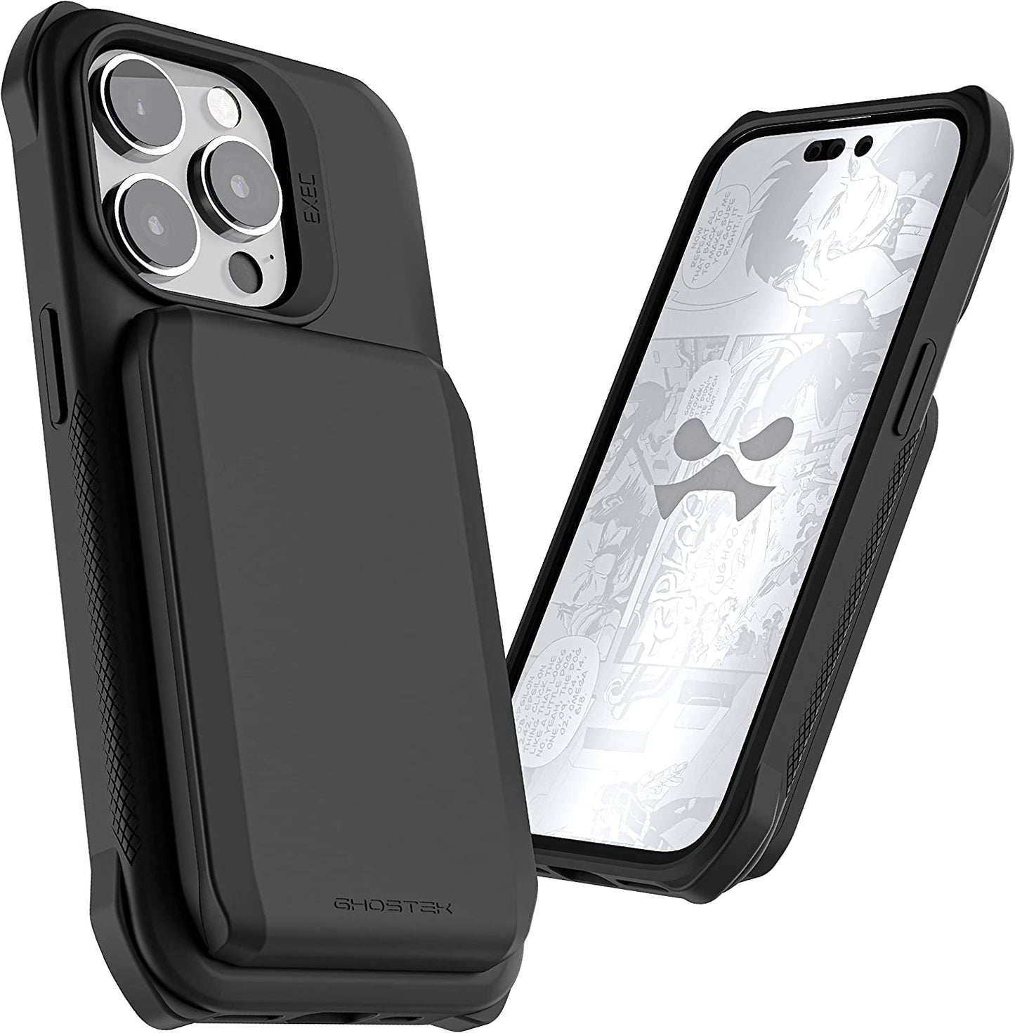 Ghostek EXEC Apple Iphone 14 Pro Max Case Wallet with Magsafe Magnetic Credit Card Holder Supports Mag Safe Accessories, Chargers and Car Mounts Cover Designed for 2022 Iphone 14 Promax (6.7") (Black) Ghostek Black iPhone 14 Pro