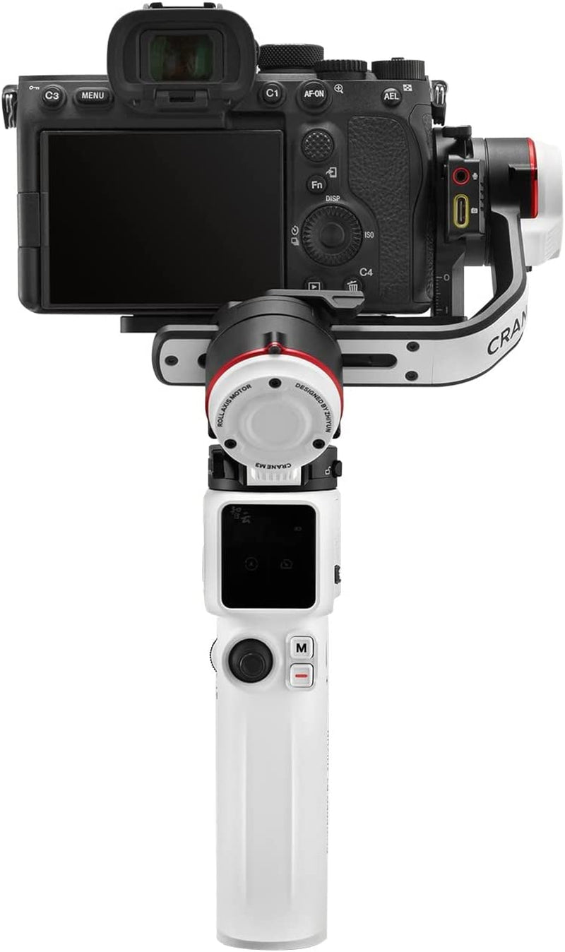 Zhiyun Crane M3 Combo W/Go Pro Mount + Phone Holder + Backpack + Tripod 3-Axis Handheld Gimbal Stabilizer for Light-Weight Mirrorless/Sport/Action Cameras Smartphone Compatible with Gopro Hero Iphone Zhiyun