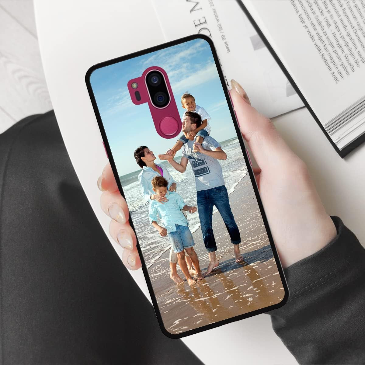 Picturetify Design Your Own Cover for LG G7 Thinq,Personalized Photo Case Custom Phone Case Slim Soft Shockproof Anti-Scratch Protective Phone Case Customized Gift Birthday Xmas Black Picturetify
