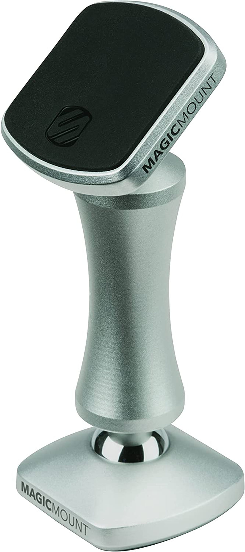 Scosche ME2MPM-SP Adjustable, Portable Laptop/Computer Monitor Stand - Magnetic Mount Phone Holder & Monitor Mount for Travel & Desk Use SCOSCHE Double Pivot, SIlver