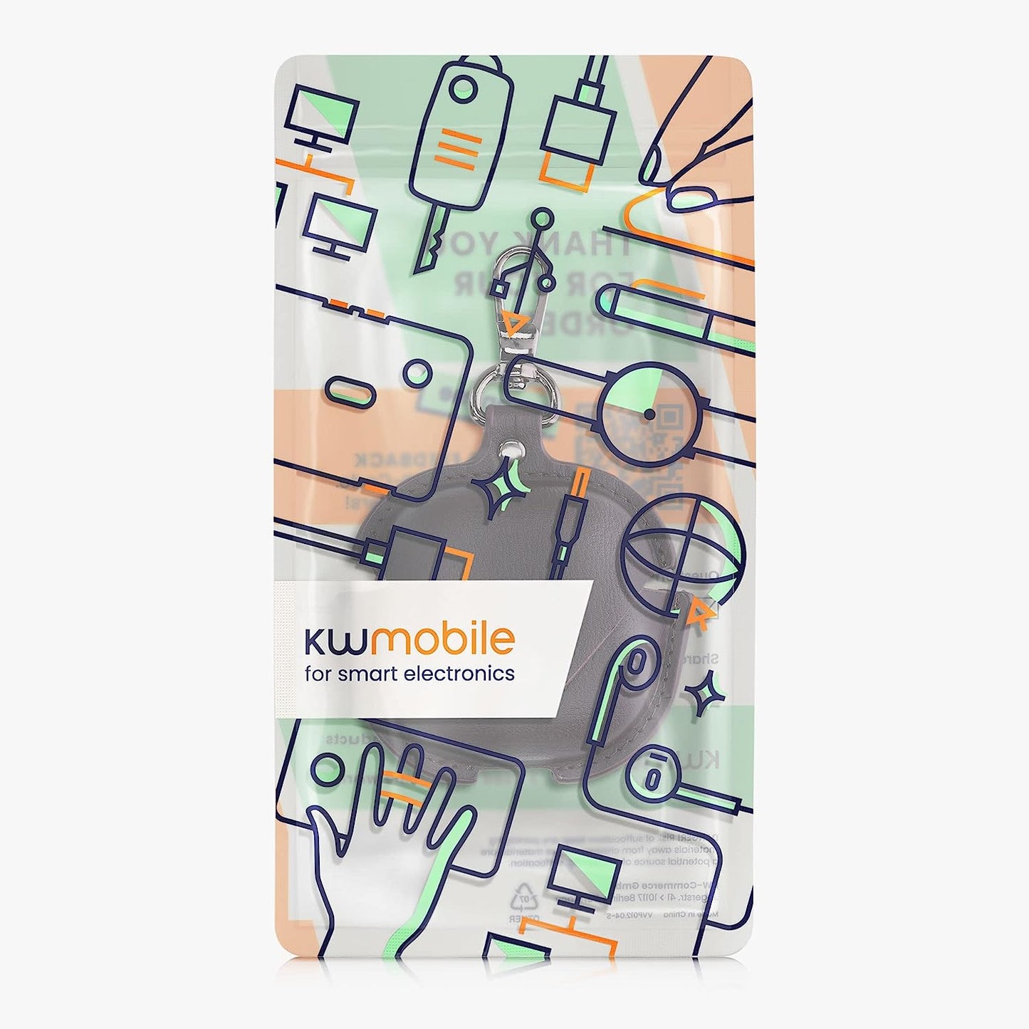 Kwmobile Leatherette Case Compatible with Samsung Galaxy Buds 2 Pro/Buds 2 / Buds Live/Buds Pro - Headphones Protection Etui Cover - Dark Brown KW-Commerce