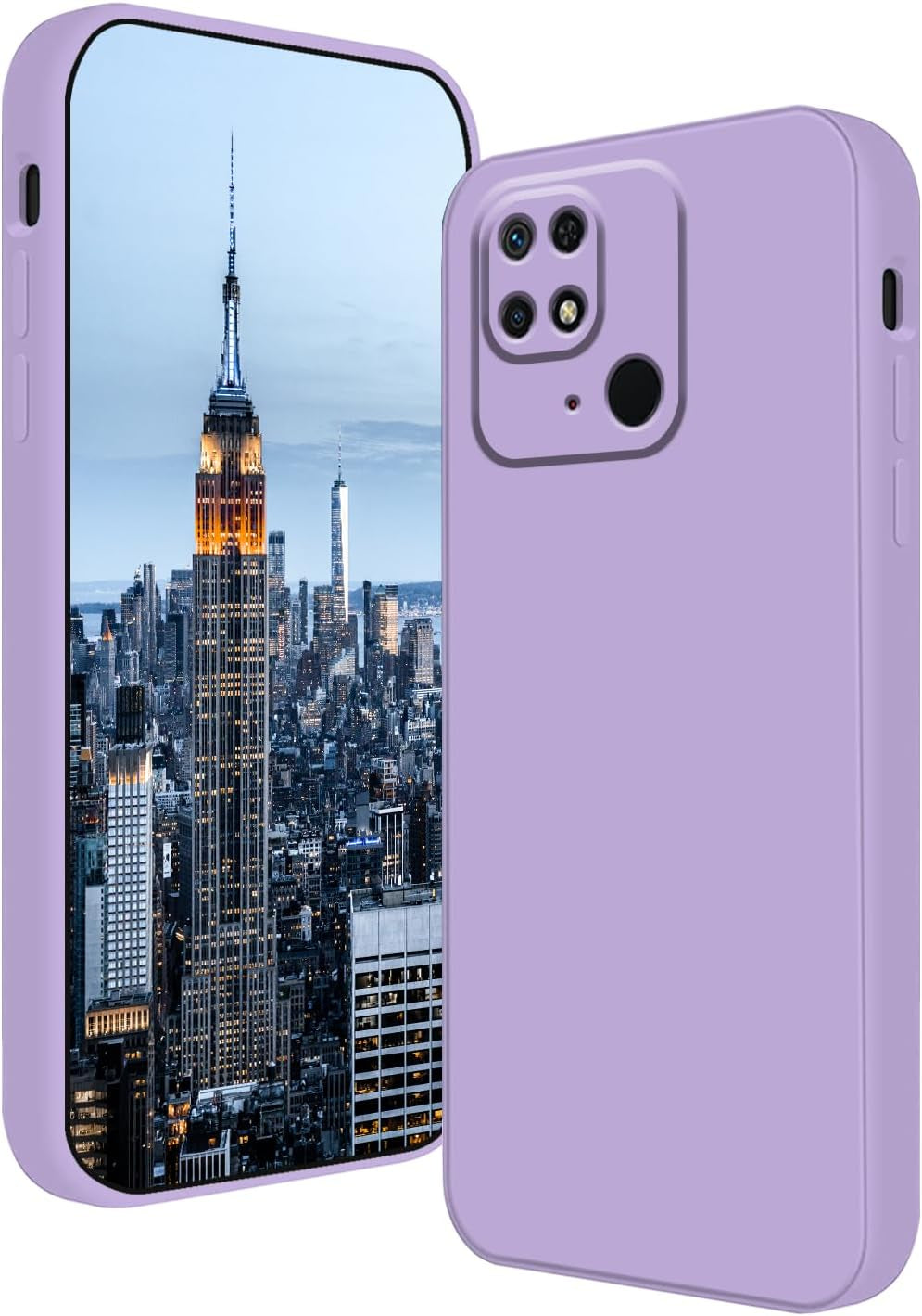 Tiwinxing Compatible with Xiaomi Redmi 10C Case Silicone Ultra Slim TPU Cases Shockproof Anti-Scratch Xiaomi Redmi 10C Phone Case Square Edges Protective Case (Green) Tiwinxing Purple