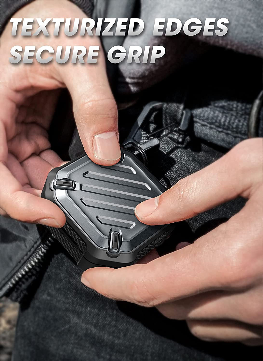 SUPCASE Unicorn Beetle Pro Case for Galaxy Buds 2 Pro / Galaxy Buds 2 / Galaxy Buds Pro / Galaxy Buds Live, Full-Body Rugged Protective Case with Carabiner (Black) SUPCASE