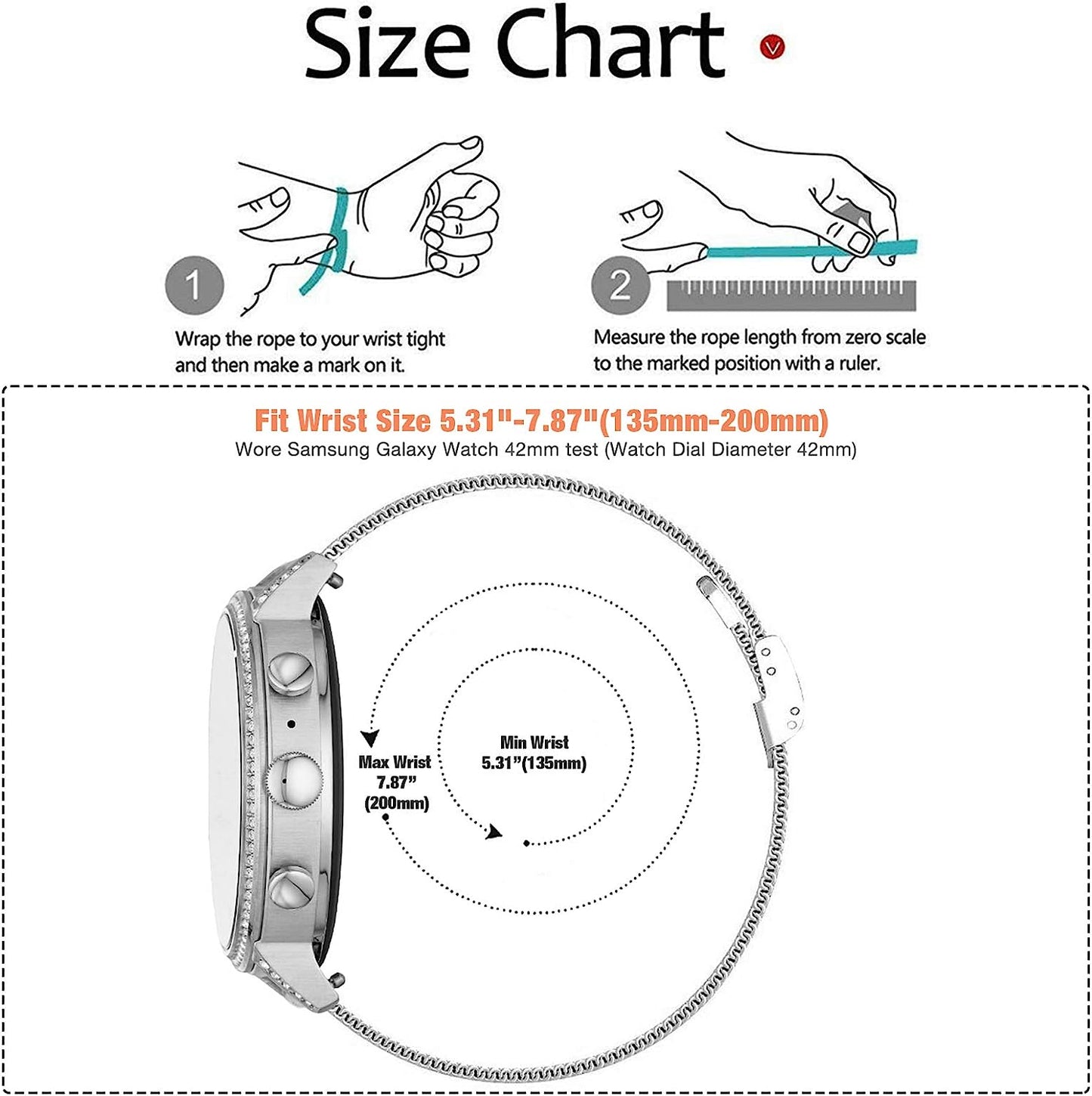 For Garmin Venu Sq/Venu 2 Plus/Vivoactive 3 Watch Band, 20Mm Quick Release Metal Mesh Stainless Steel Wristband Strap for Garmin Venu/Venu Sq Music, Vivomove 3 (Silver) PONATTENO