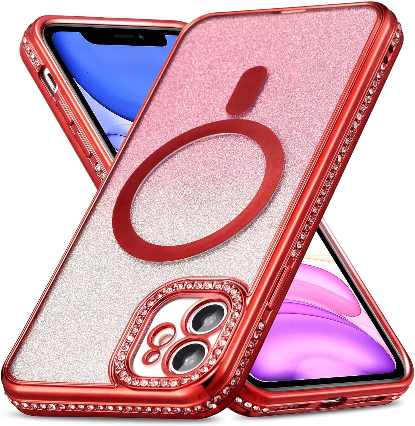 ZCDAYE Case for Iphone 13, Iphone 13 Phone Case Compatible with Wireless Charging,Blue Edge Electroplated Transparent Soft TPU Shockproof Case Cover for Iphone 13(6.1 Inches) - Blue ZCDAYE N-Red Iphone 11