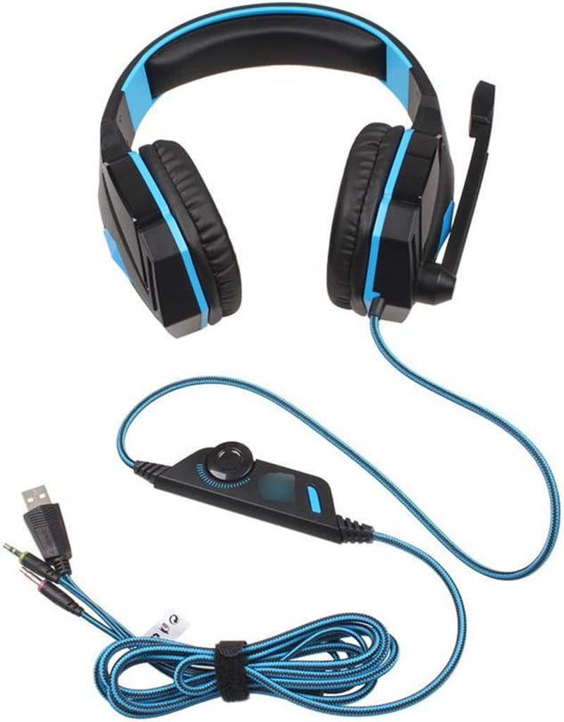 Gaming Headset Surround Sound Over-Ear Gaming Headphones Stereo Noise Cancellation for PC Laptop Tablet Smart Phone THER