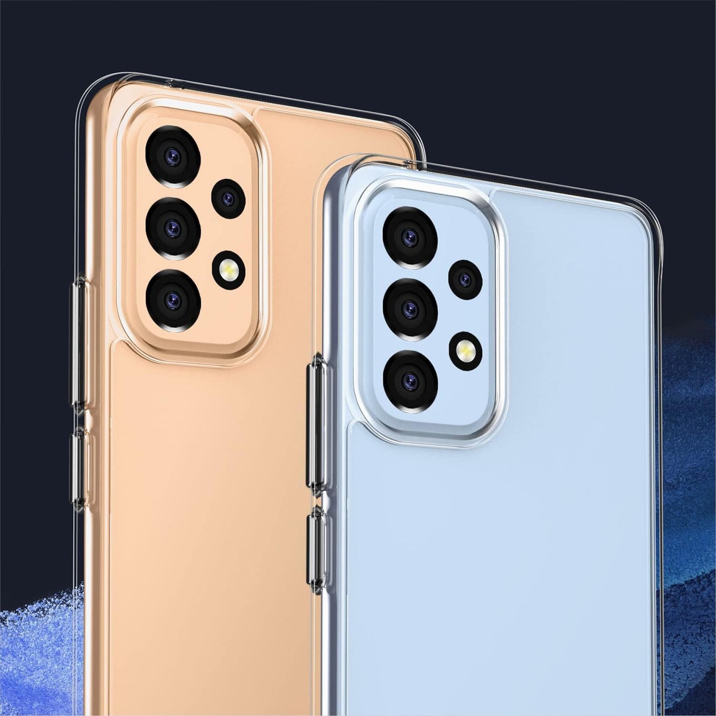 Rayboen Case for Galaxy A53 5G Crystal Clear Designed Non-Slip Shockproof Protection Phone Case, Hard PC Back Flexible TPU Slim Fit Light and Durable Cover for Samsung Galaxy A53 5G Rayboen