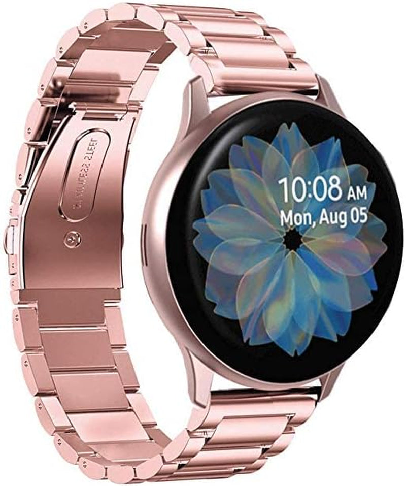 INANIR Wrist Strap for Garmin Venu Vivoactive 3 Metal Band Replacement Watch Strap for Garmin Vivoactive 4S 4 Stainless Steel Band INANIR Rose pink For Vivoactive 4