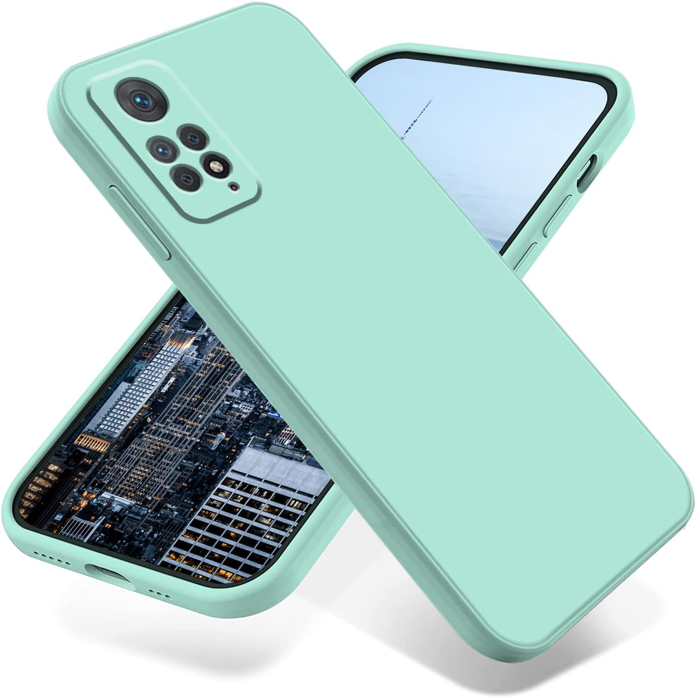 Jancyu Compatible with Redmi Note 12 Pro 4G Case, Silicone Phone Case for Xiaomi Redmi Note 12 Pro 4G, 360°Full Protective, Shockproof and Fingerprint Resistant Accessorie (Black) Jancyu Blue