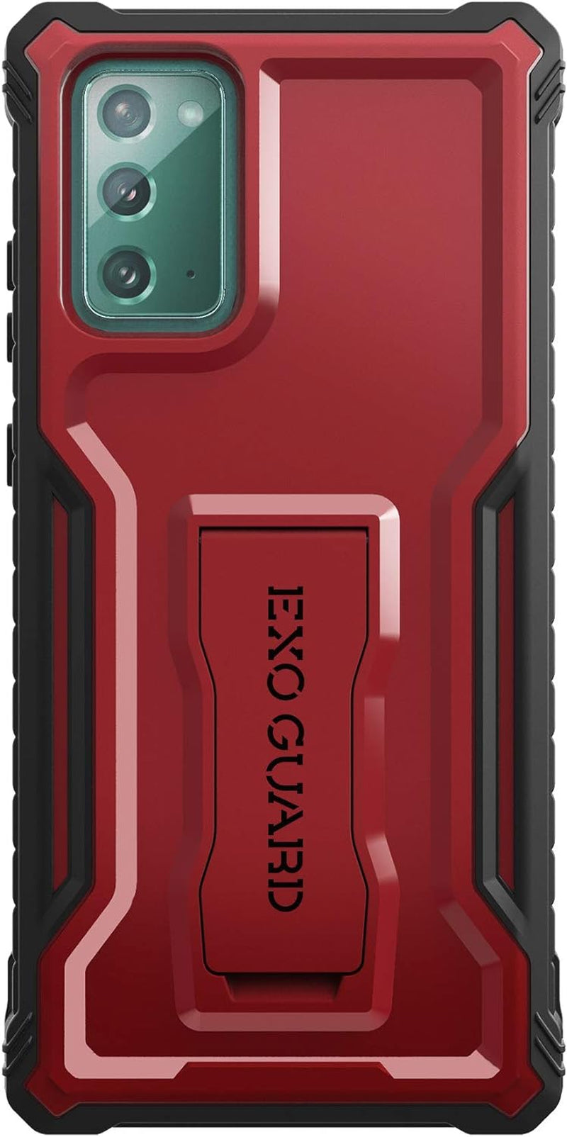 Exoguard Samsung Galaxy Note 20 Ultra 5G Case, Rubber Shockproof Cover Case for Samsung Note 20 Ultra 5G Phone 6.9 Inch, Built-In Kickstand (Green) ExoGuard Note 20 6.7'' / Red