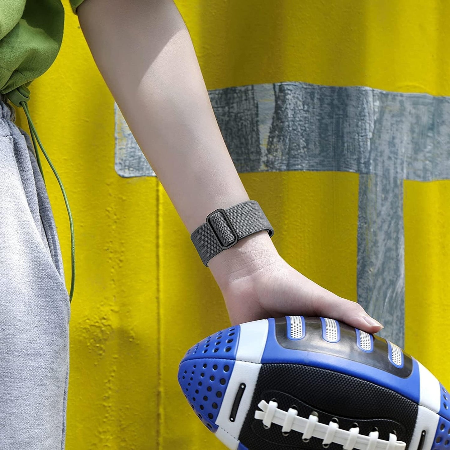 GARTOO Elastic Bands for Garmin Venu/Sq/Sq 2/Forerunner 245/645 Music Watch Bands, 20Mm Nylon Sport Wristband for Garmin Vivomove Hr/Sport,Vivoactive 3 Men Women (Black+Green+Gray) GARTOO