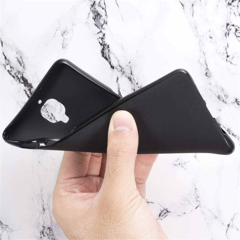 Shantime Oneplus 3 Case, Scratch Resistant Soft TPU Back Cover Shockproof Silicone Gel Rubber Bumper Anti-Fingerprints Full-Body Protective Case Cover for Oneplus 3T (Black) Shantime