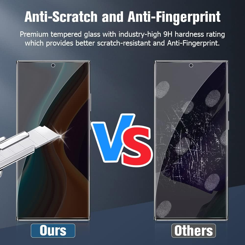 【1+1 Pack】Galaxy Note 20 Ultra Privacy Screen Protector and Camera Lens Protection,Anti-Spy Tempered Glass,3D Curved Full Coverage, Fingerprint Unlock for Samsung Galaxy Note 20 Ultra OuYteu