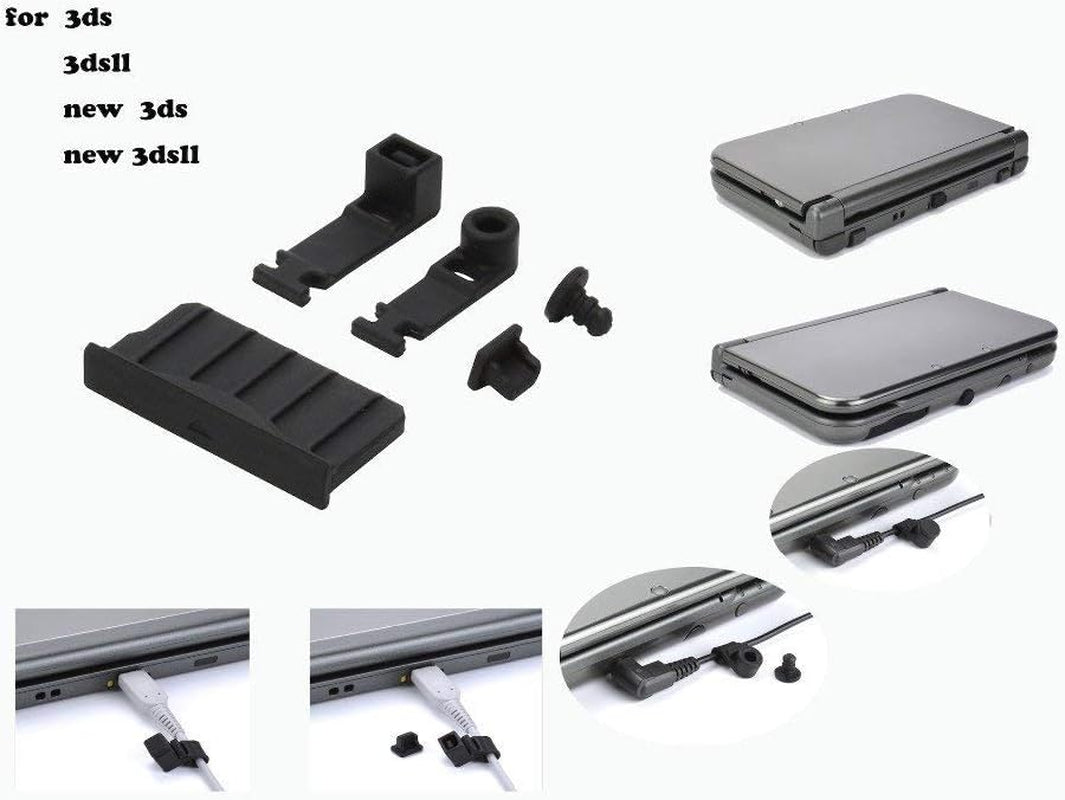 Silicone Dust Plug Cover Earphone Charger Jack Stopper for Nintendo 3DS / 3DS XL Ll/New 3DS / New 3DS XL LL (White) Ambertown®