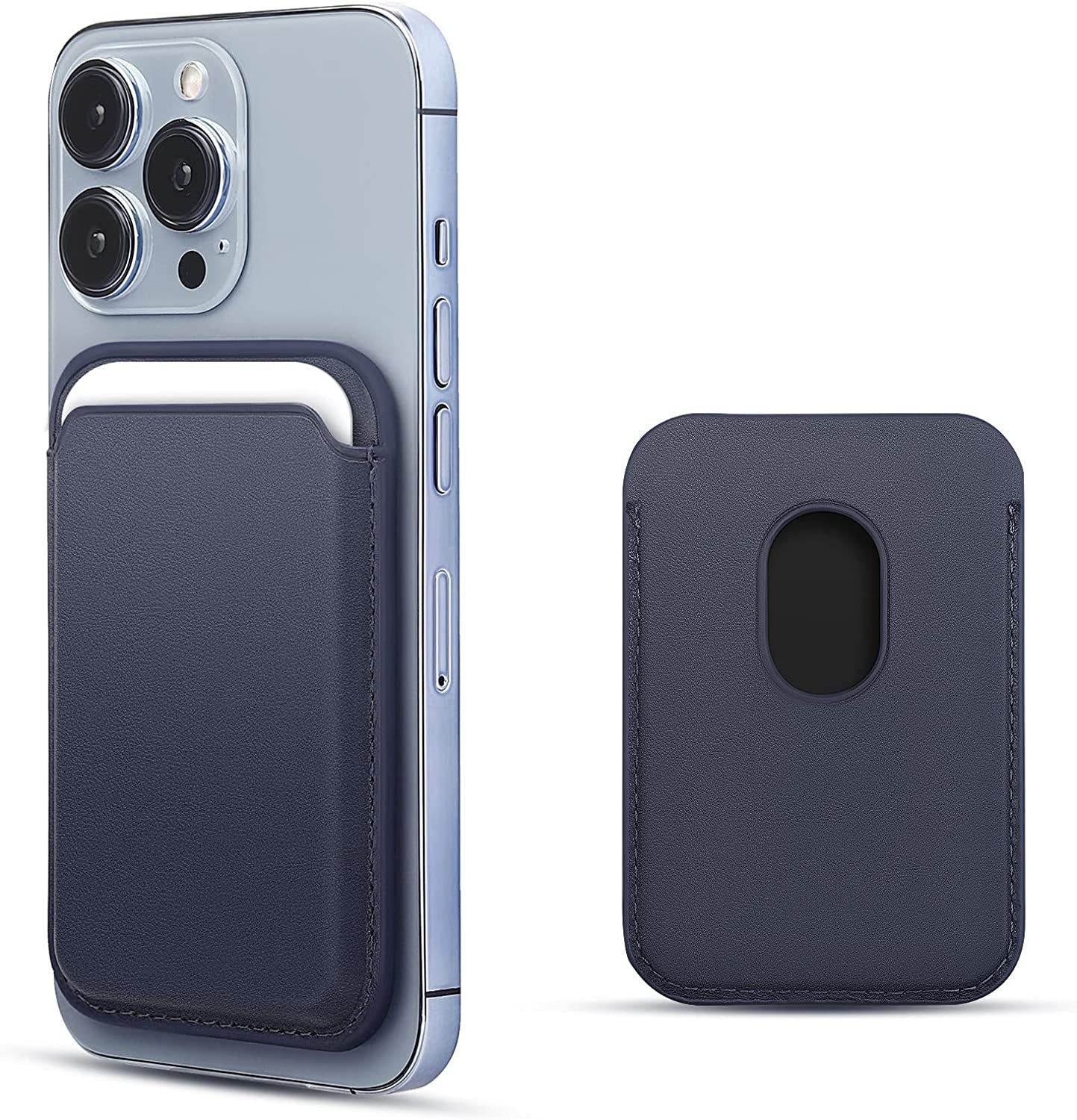 WALLFID Magsafe Wallet Leather Compatible with Iphone 12/13/14 Mini/Plus/Pro/Max,Rfid Card Holder with Magsafe Magnet (Purple) WALLFID Baltic Blue