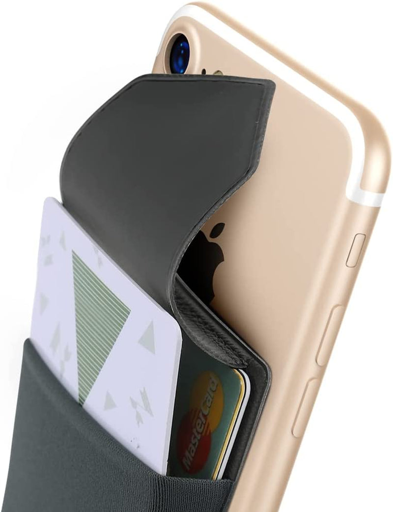 Sinjimoru Privacy Cover Magnetic Card Holder, Magnetic Phone Wallet Stick on as Credit Card Holder for Apple Magsafe Compatible with Iphone 12/13/14 Series. M-Flap Black Sinjimoru Co.Ltd Flap Gray Adhesive Wallet