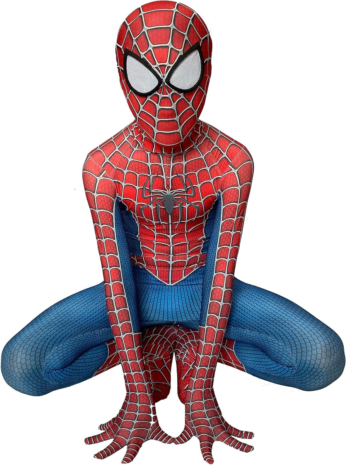 Riekinc Superhero Jumpsuit Boys Bodysuit Halloween Cosplay Costumes Riekinc Blue Kids-Xxl(Height:57-61Inch)