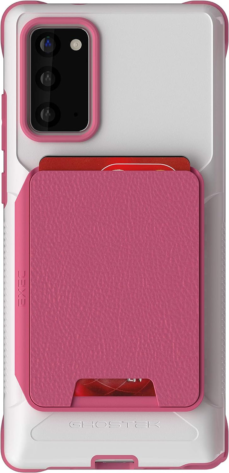 Ghostek Exec Note 20 Ultra Wallet Case - Pink Leather Card Holder & Magnetic Car Mount Compatible (6.9 Inch, 5G) Ghostek Pink Note 20