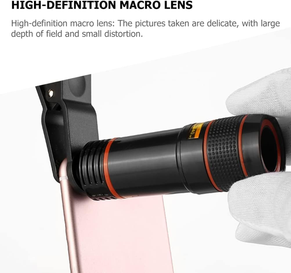 Partykindom Smartphones Phone Camera Lens Pocket Zoom for Phone with Clip, 8X Phone Telescope Phone Microscope Pocket Telescope for Cell Phone Zoom Lens for Phone Univeral Camera Lens Camera Lens PartyKindom
