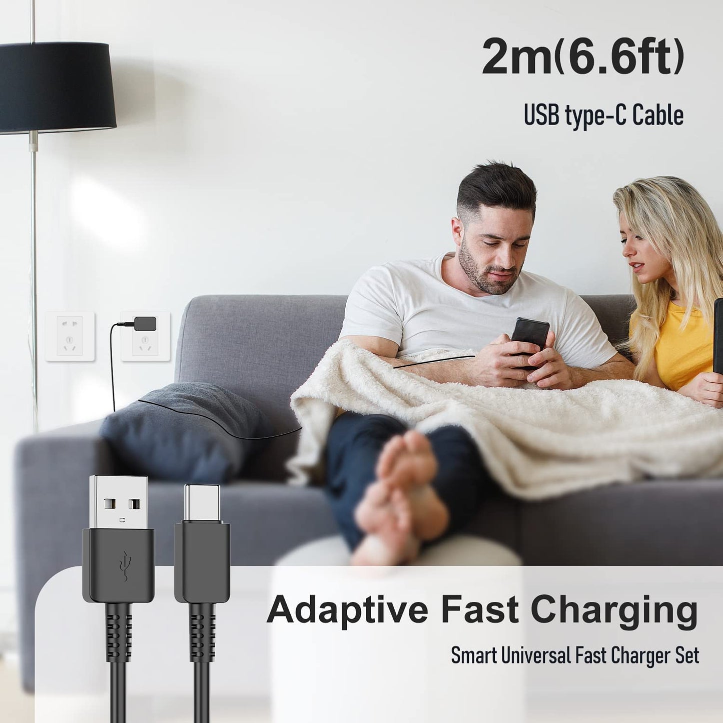 Samsung Fast Charger with USB Type C Cable 6Ft for Samsung Galaxy S10/S10E/S10 Plus/S9/S9 Plus/S8/S8 Plus/A13/S23/A30/A31/A32/A50/A51/A52/A53/Note 20/Note 10/Note 9/Note 8/S20/S20+/S21/S21+/S22 Ultra Shenzhen Xuan Yang Technology Co Ltd