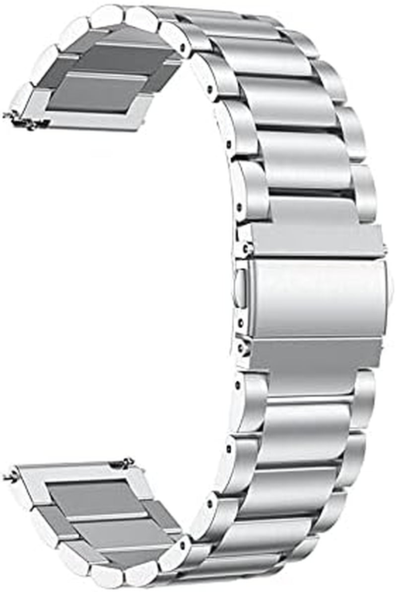 VBWVA Watch Strap for Garmin Venu 2 2S SQ Stainless Steel Wristband Straps Band for Garmin Vivoactive 4S 4 3 Forerunner 245 645 Correa VBWVA Silver For Venu 2