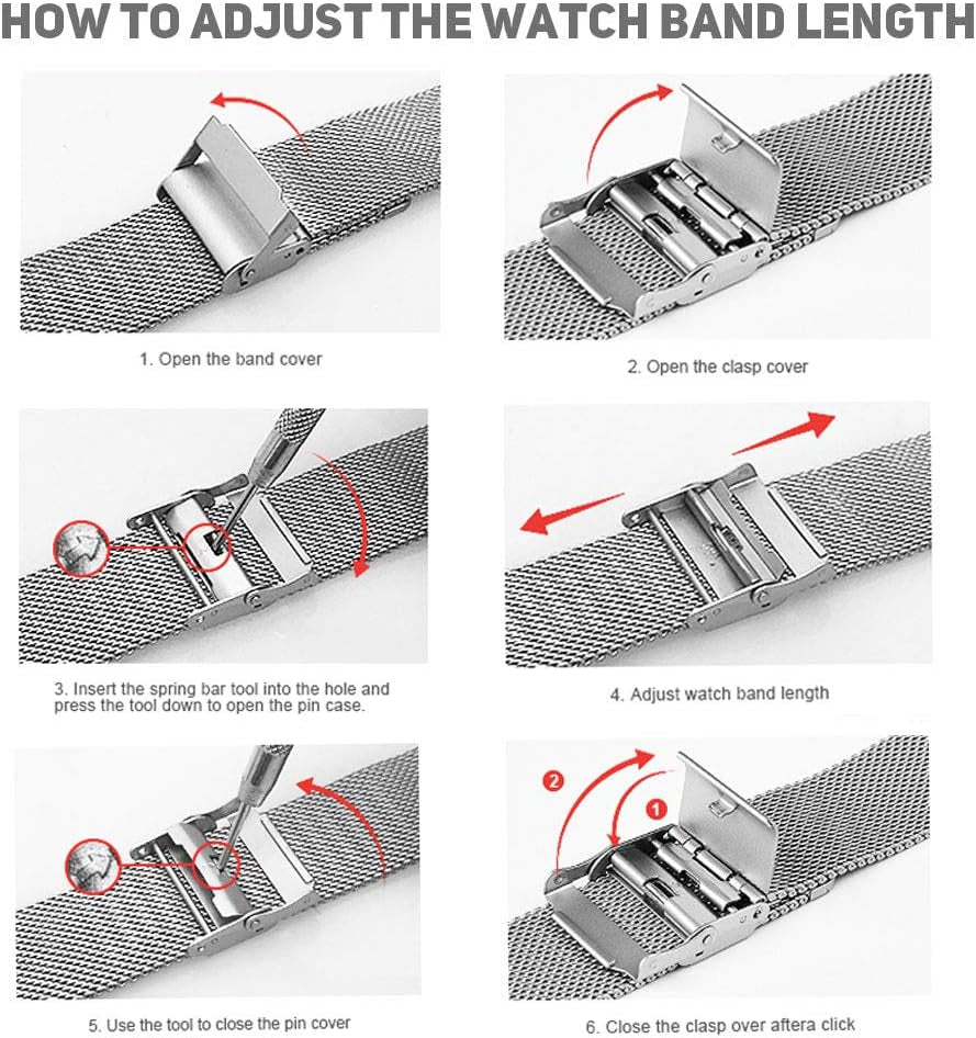 Vicrior Compatible with Garmin Vivomove Hr/Vivoactive 3 Bands Set, Stainless Steel + Mesh Strap Bracelet Watch Band Replacement for Garmin Venu, Rose Gold ViCRiOR